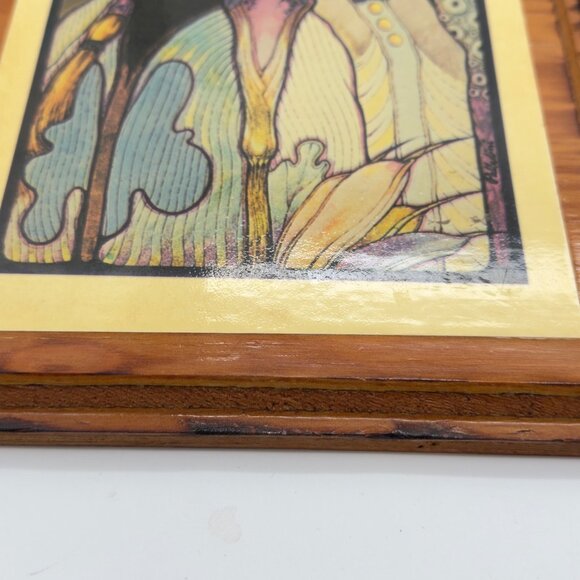 Lot of 6 Vintage Zodiac 1969 David Palladini Wooden Wall Art Print Hippie Rustic - Picture 8 of 16